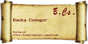 Baska Csongor névjegykártya